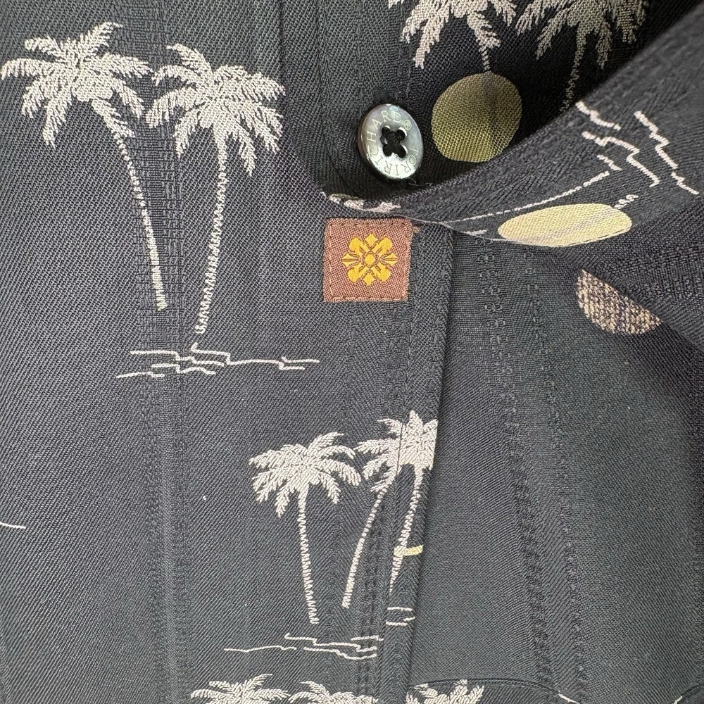 Tori Richard Mens XXL Button Up Palm Tree Print Shirt Vacation Aloha Hawaiian - Picture 6 of 8